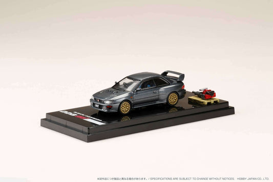 Hobby Japan 1:64 Subaru Impreza 22B STi Version (GC8鏀? with EJ Engine Display in Cool Gray Metallic