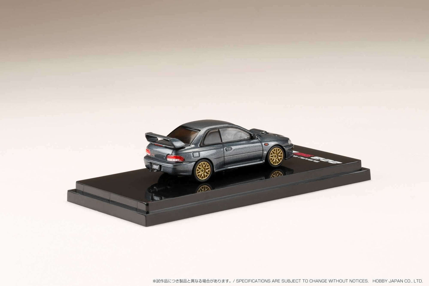 Hobby Japan 1:64 Subaru Impreza 22B STi Version (GC8鏀? with EJ Engine Display in Cool Gray Metallic