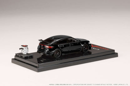 Hobby Japan 1:64 Honda Civic Type-R (FL5) with Engine Display Model in Crystal Black Pearl