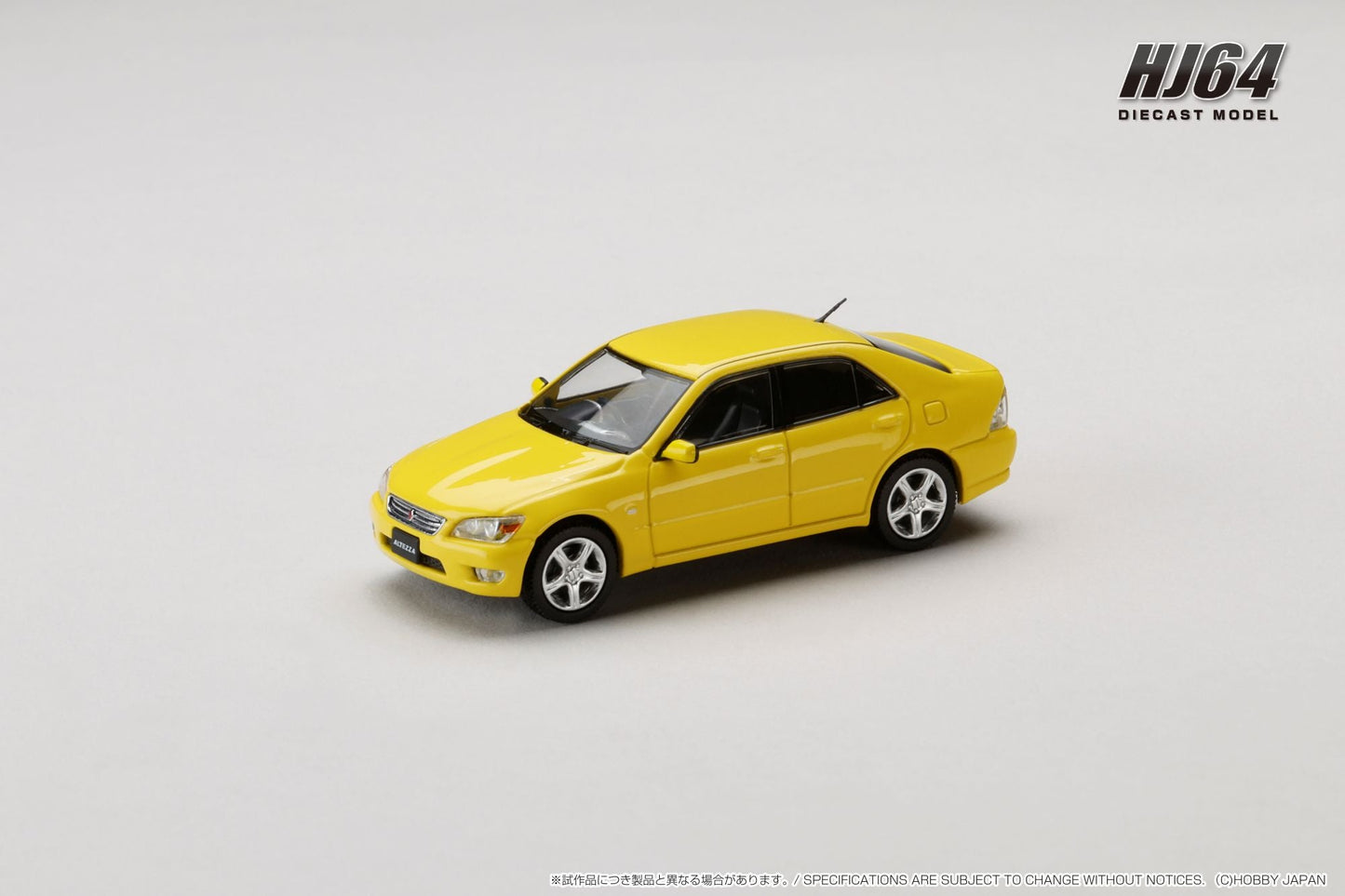 Hobby Japan 1:64 Toyota ALTEZZA RS200 (E10) 1998 in Super Bright Yellow
