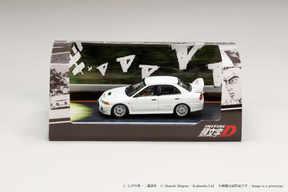 Hobby Japan 1:64 Mitsubishi Lancer RS Evolution 鈪?/ Initial D VS Takumi Fujiwara with Seiji Iwaki Figure