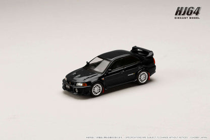 Hobby Japan 1:64 Mitsubishi Lancer GSR EVO V 1998 with Mud Flap in Pyreness Black