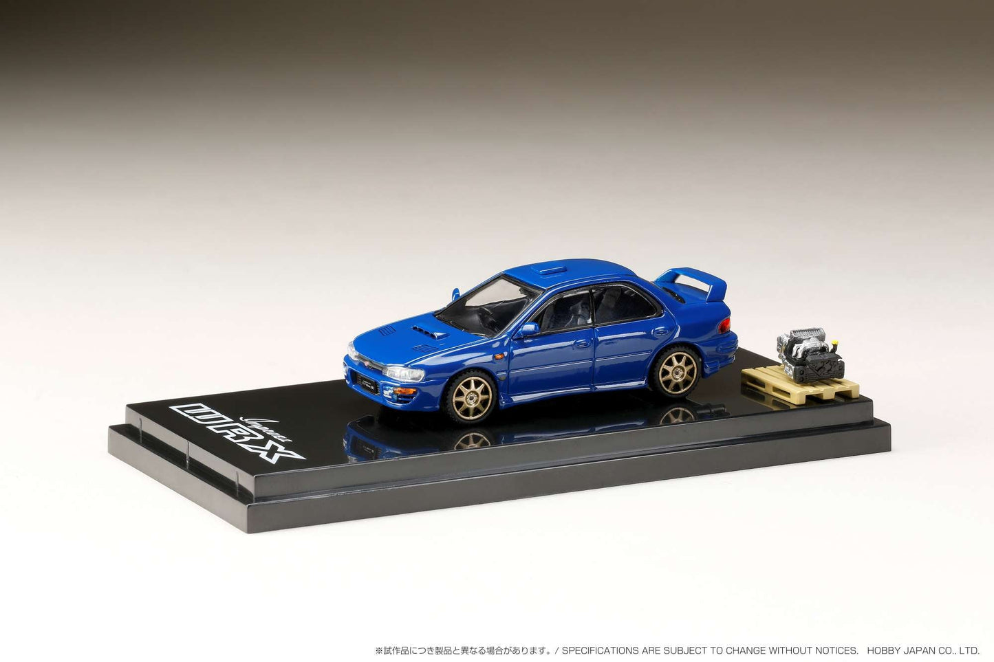 Hobby Japan 1:64 Subaru Impreza WRX (GC8) STi Version 鈪?Sports Blue with Engine Display Model