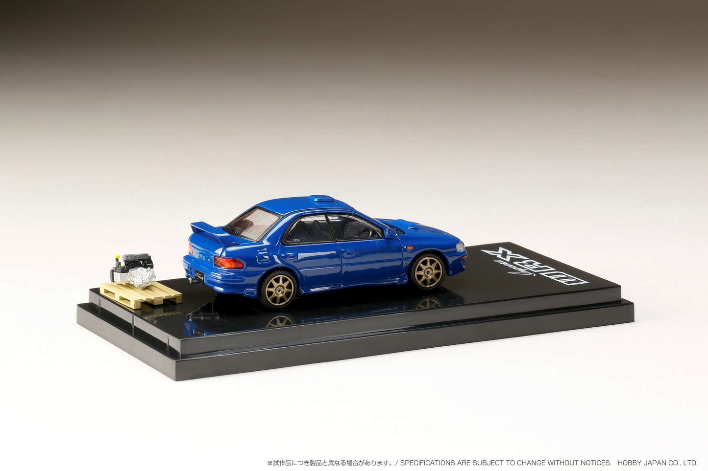 Hobby Japan 1:64 Subaru Impreza WRX (GC8) STi Version 鈪?Sports Blue with Engine Display Model