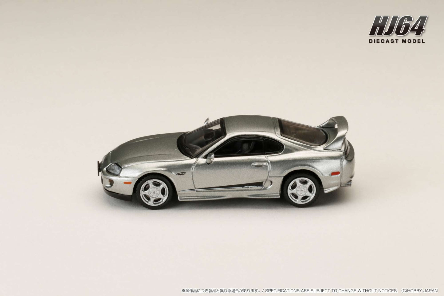 Hobby Japan 1:64 Toyota SUPRA RZ (JZA80) Custom Version with Active Spoiler in Silver Metallic Graphite