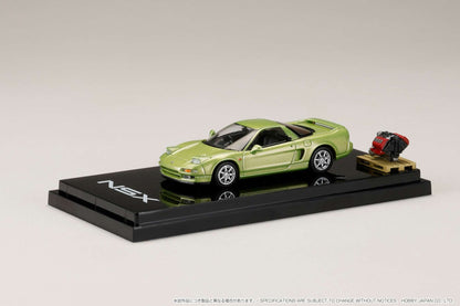 Hobby Japan 1:64 Honda NSX Coupe with Engine Display Model in Lime Green Metallic