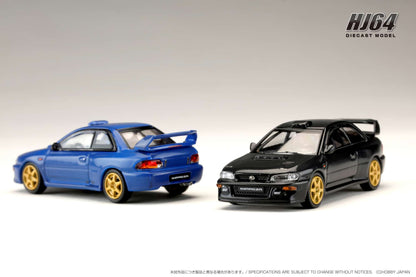 Hobby Japan 1:64 Subaru Impreza 22B STi Version (GC8) Rally Base Car in Carbon Blue