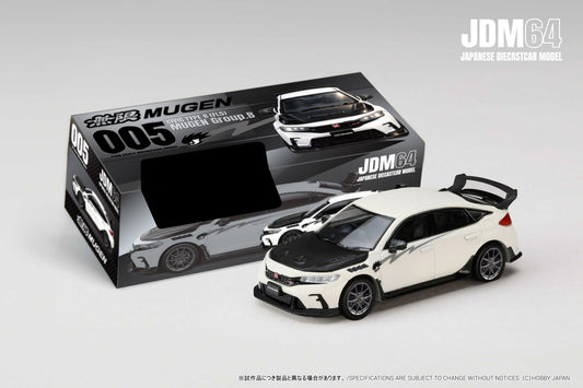 *PREORDER* Hobby Japan 1:64 Honda Civic Type-R (FL5) MUGEN Group B (2025) in Championship White