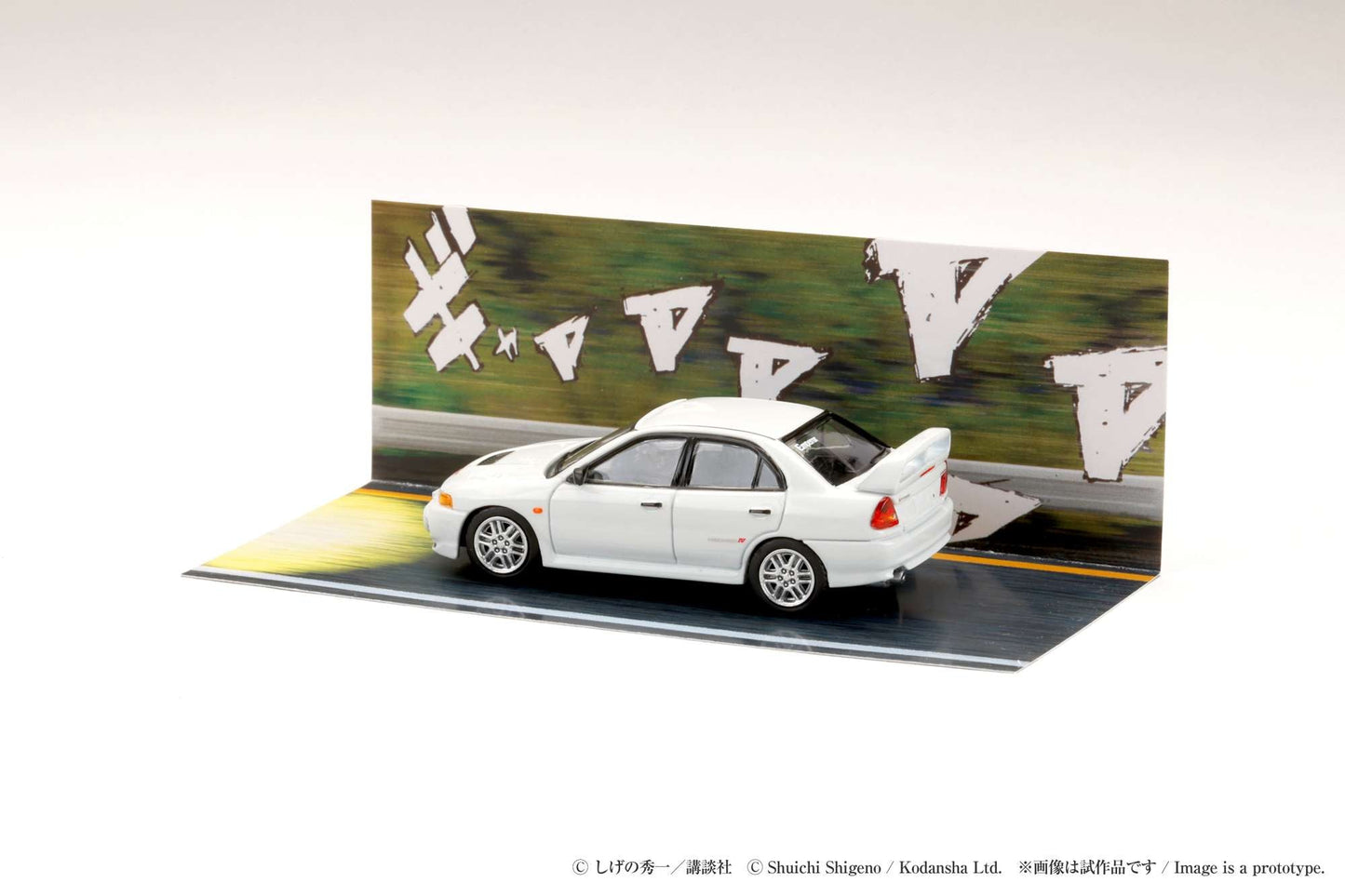 Hobby Japan 1:64 Mitsubishi Lancer RS Evolution III / INITIAL D Seiji Iwaki VS Takumi Fujiwara