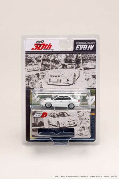 Hobby Japan 1:64 Mitsubishi Lancer RS Evolution III / INITIAL D Seiji Iwaki VS Takumi Fujiwara