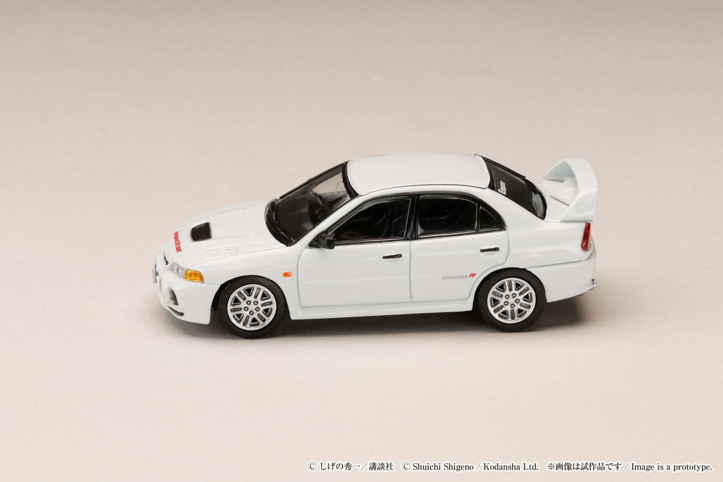 Hobby Japan 1:64 Mitsubishi Lancer RS Evolution III / INITIAL D Seiji Iwaki VS Takumi Fujiwara