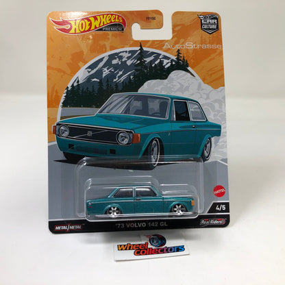 73 Volvo 142 GL * Aqua * 2022 Hot Wheels Car Culture Auto Strasse Case Q