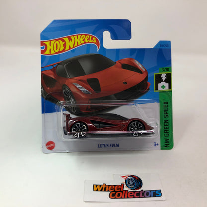 Lotus Evija #84 * Red * 2023 Hot Wheels Case D Short Card