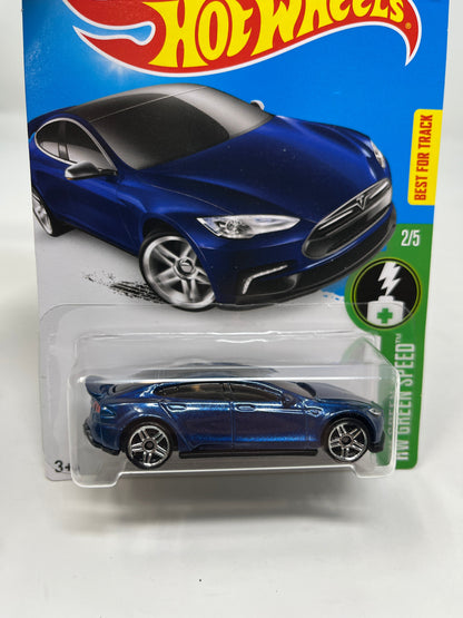 Tesla Models S #242 * 2016 Hot Wheels * BLUE