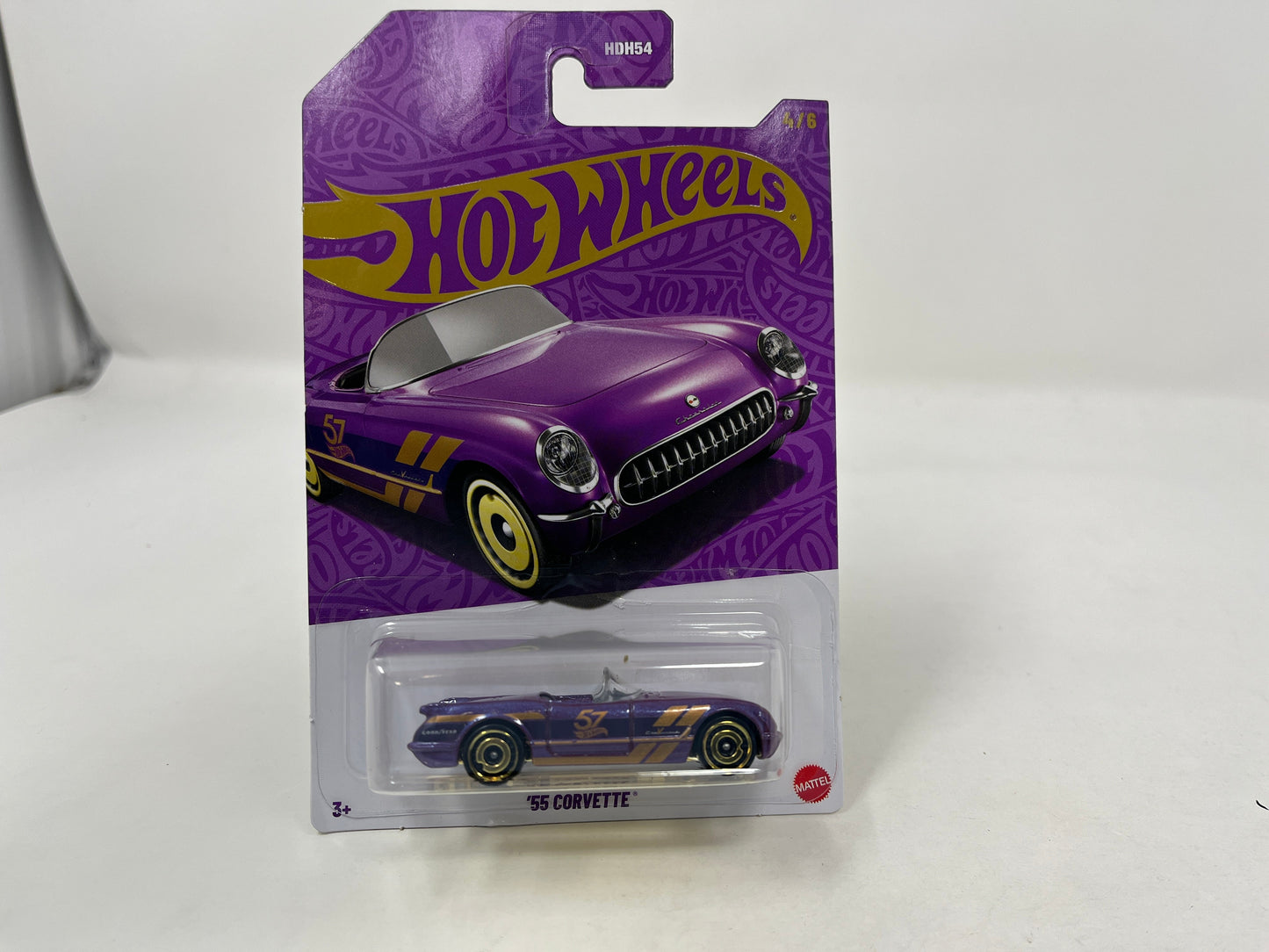 55 Corvette * 2024 Hot Wheels Pearl & Chrome 57th Anniversary Case G