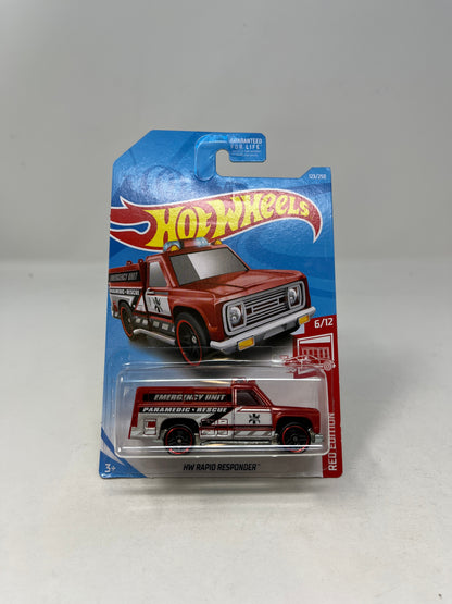 Rapid Responder #123 * Red Edition Target Only * 2019 Hot Wheels