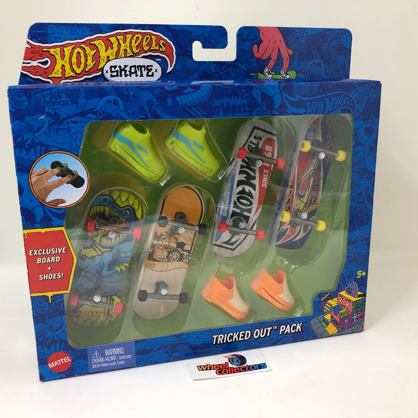 2023 Hot Wheels Skate * TRICKED OUT PACK w/ 4 Skate Boards by Tony Hawk & Shoes