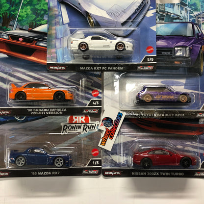 Ronin Run 1 * Complete 5 Car Set * 2022 Hot Wheels Car Culture