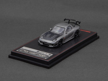 Ignition Model x Tarmac Works 1:64 Mazda RX-7 (FD3S) RE Amemiya in Titanium Gray