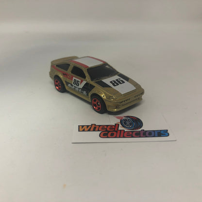 Toyota AE-86 Corolla * Gold * Hot Wheels Loose 1:64 Scale
