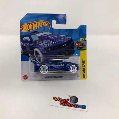 Custom '11 Camaro #36 * Blue * 2023 Hot Wheels Case A Release Short Card