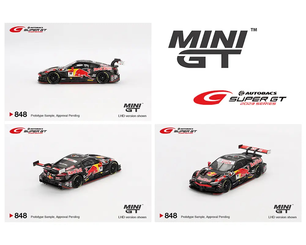 MINI GT 1:64 Japan Exclusive Honda NSX-GT 鈥淭ype S鈥?GT500 #16 鈥淩ed Bull MOTUL MUGEN NSX-GT鈥?TEAM Red Bull MUGEN 2022 SUPER GT Series