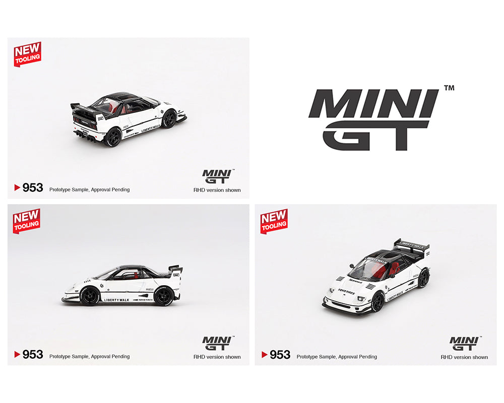 MINI GT 1:64 Mazda AZ-1 Liberty Walk LB40 in White 2024 Tokyo Auto Salon Edition