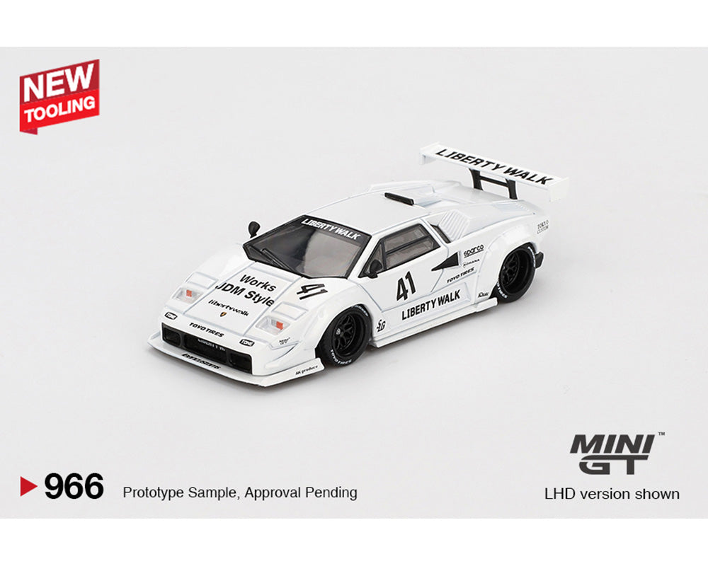 MINI GT 1:64 Lamborghini Countach LB-WORKS 鈥?2024 Tokyo Auto Salon in White