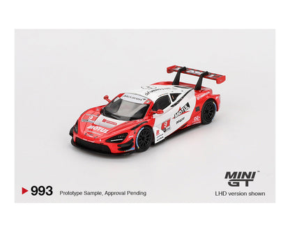 MINI GT 1:64 McLaren 720S GT3 Evo Pfaff Motorsports 2024 IMSA Laguna Seca