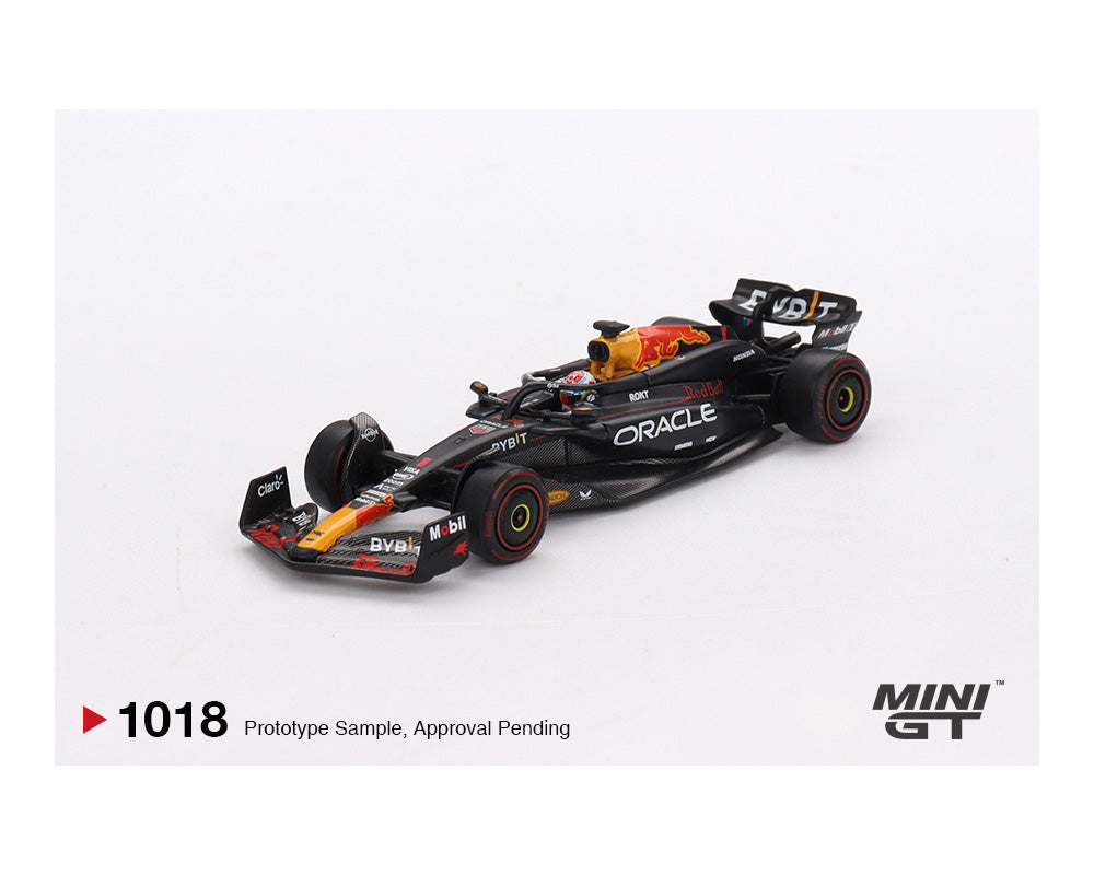 MINI GT 1:64 Oracle Red Bull Racing RB20 #1 Max Verstappen 2024 F1 2024 Bahrain GP Winner