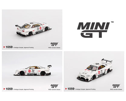 MINI GT 1:64 Nissan LB-ER34 Super Silhouette ATHLETE/COLLET in White