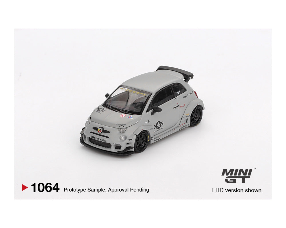 MINI GT 1:64 Abarth 595 LB-WORKS x Abas Works Fighters 鈥?Matte Grey