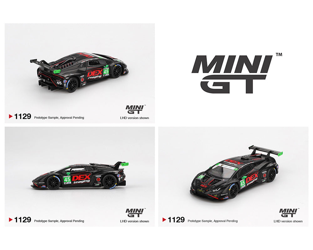 *PREORDER* MINI GT 1:64 Lamborghini Hurac谩n GT3 EVO2 #45 DEX Imaging 鈥?2024 IMSA Daytona 24Hrs