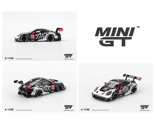 MINI GT 1:64 Porsche 911 GT3 R #77 AO Racing 2025 IMSA Petit Le Mans (LIMIT 2 PER CUSTOMER)