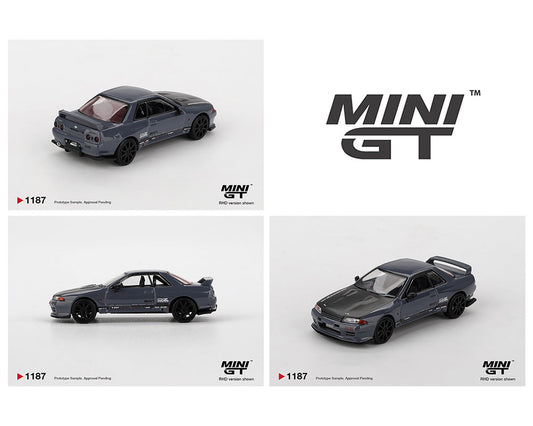 MINIGT 1:64 Nissan Skyline GT-R Top Secret VR32 in Stealth Grey