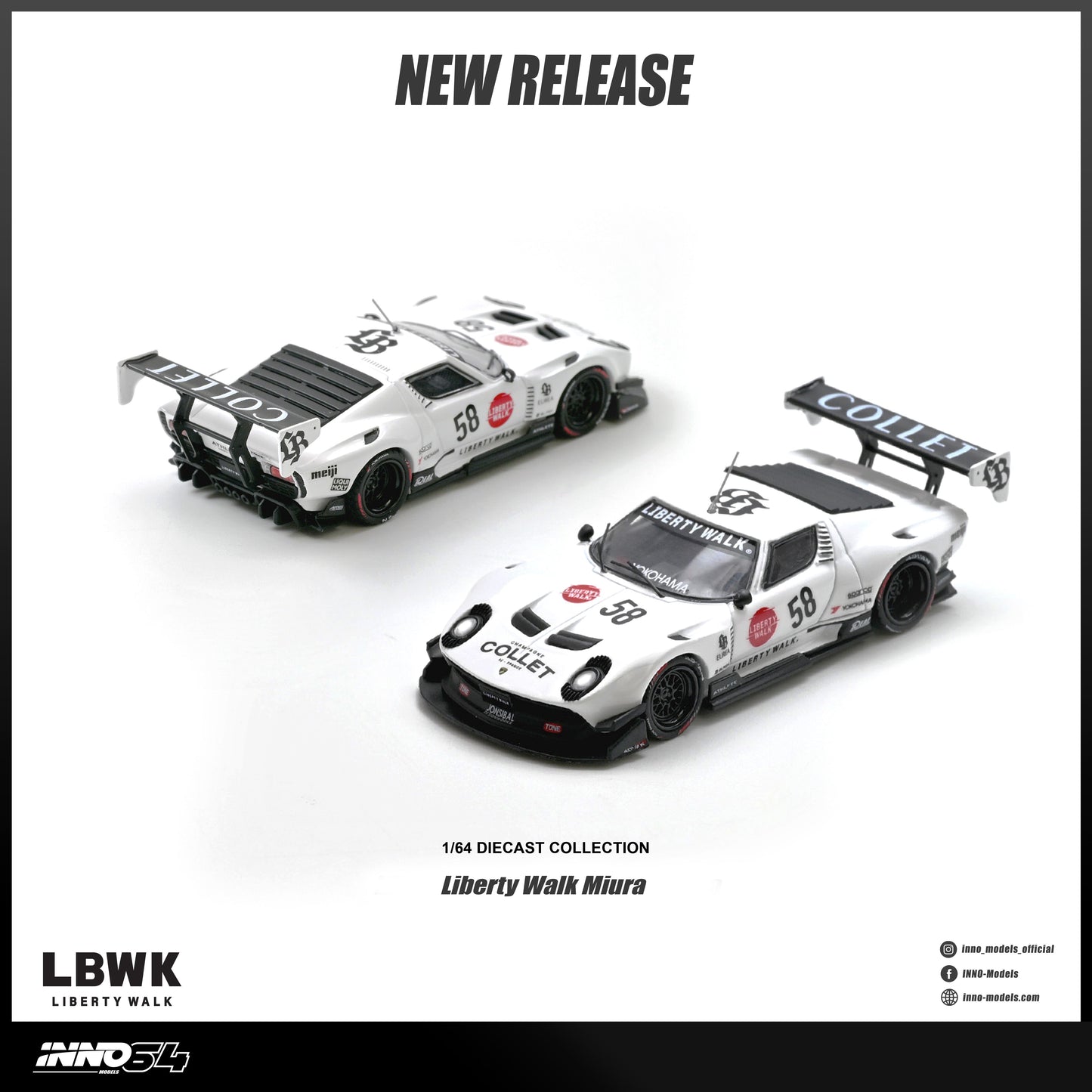 *PREORDER* INNO64 1:64 Lamborghini Miura GT LB-Silhouette WORKS