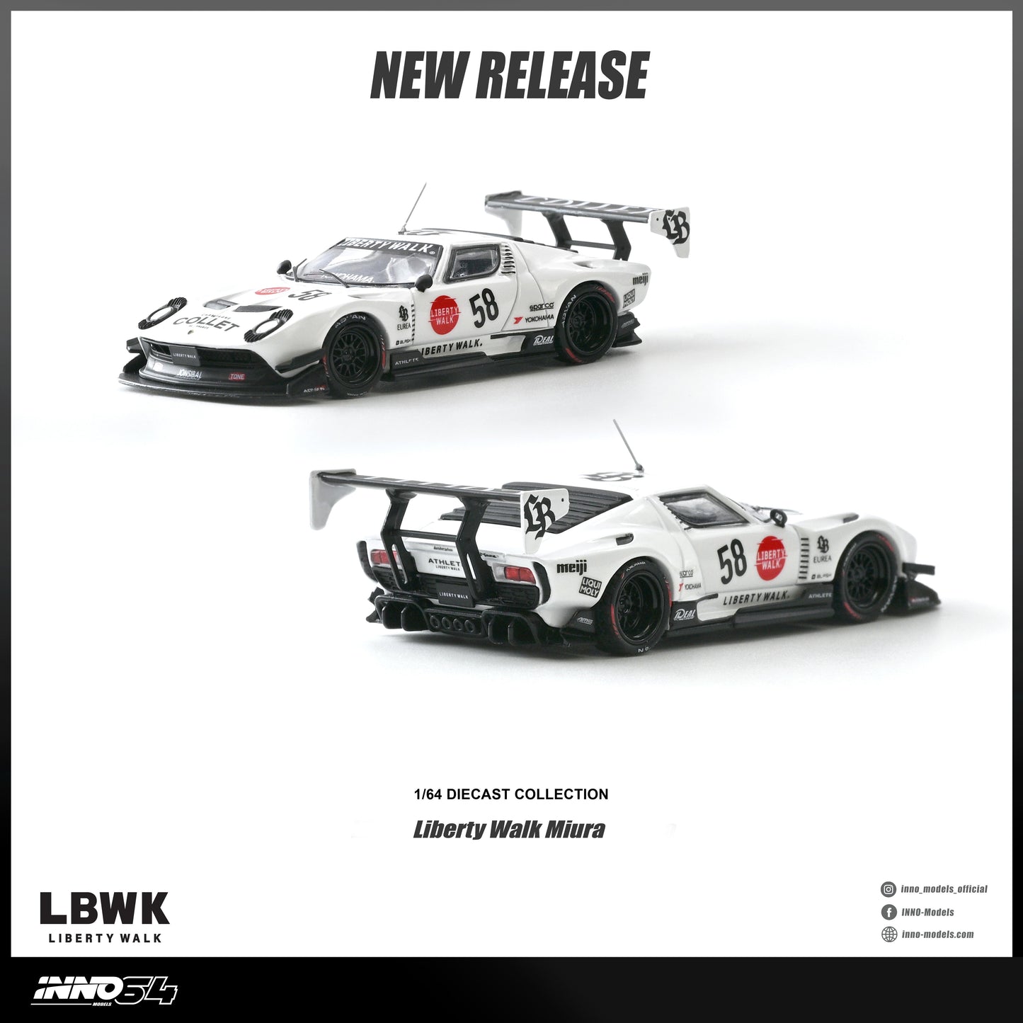 *PREORDER* INNO64 1:64 Lamborghini Miura GT LB-Silhouette WORKS
