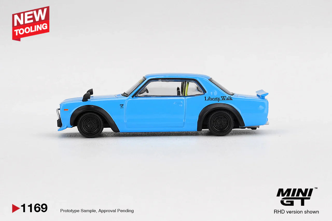 *PREORDER* MINI GT 1:64 Nissan LB鈽匴orks HAKOSUKA in Baby Blue