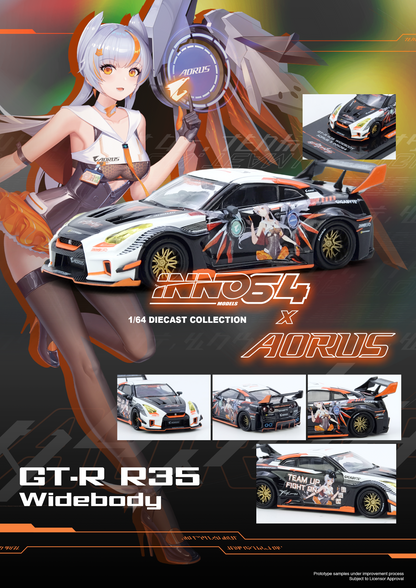 *PREORDER* INNO64 1:64 Nissan GT-R R35 WIDEBODY AORUS X INNO64 Limited Edition