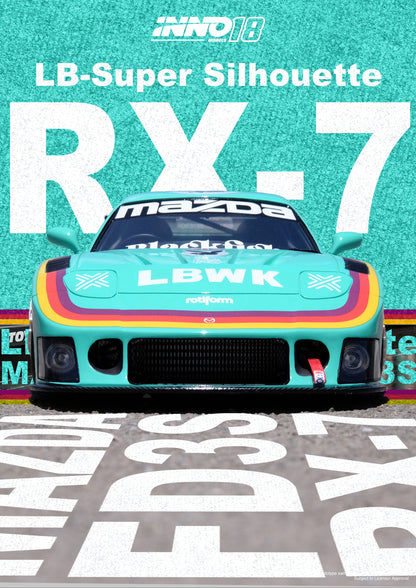 INNO Models 1/18 Mazda RX-7 (FD3S) Super Silhouette LBWK in Green