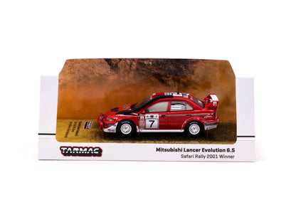 Tarmac Works 1:64 Mitsubishi Lancer Evolution 6.5, Safari Rally 2001 Winner, Tommi M盲kinen / Risto Mannisenm盲ki