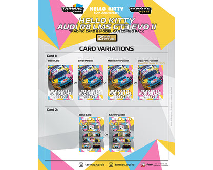 Tarmac Works 1:64 Audi R8 LMS GT3 Evo II Macau GT Cup 鈥?FIA GT World Cup 2023 鈥?Race Version Uno Racing Adderly Fong Model Car + Trading Cards Combo Set