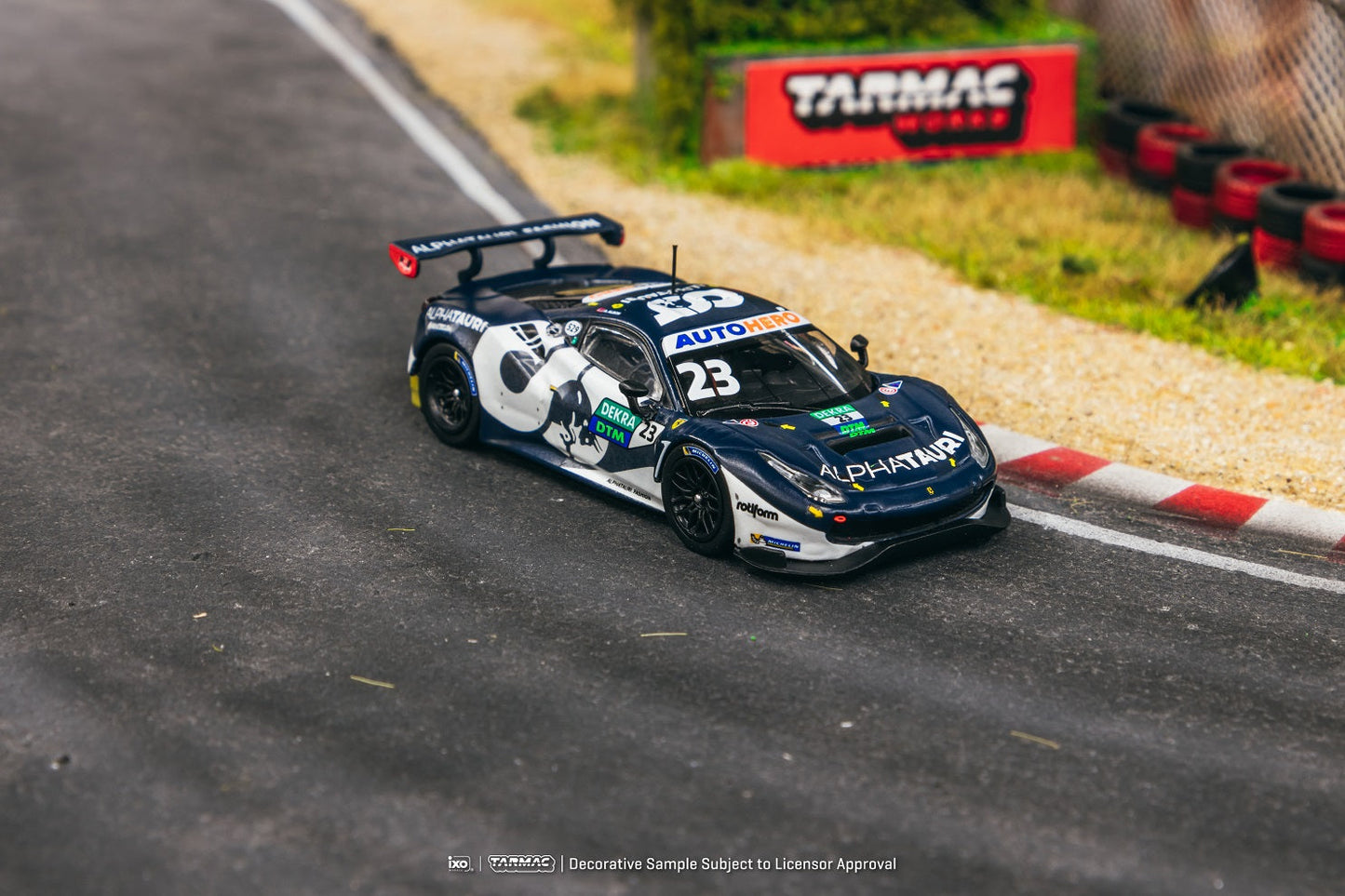 Tarmac Works 1:64 Ferrari 488 GT3, DTM 2021 N眉rburgring Race 2 Winner, Alex Albon