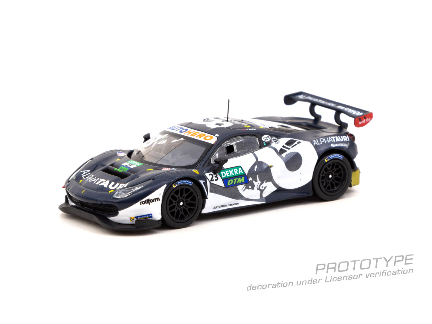 Tarmac Works 1:64 Ferrari 488 GT3, DTM 2021 N眉rburgring Race 2 Winner, Alex Albon