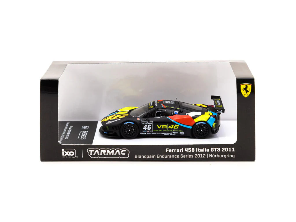Tarmac Works 1:64 Ferrari 458 Italia GT3 (2011), Blancpain Endurance Series 2012 鈥?NURBURGRING, V. Rossi / A. Salucci / A.Ceccato
