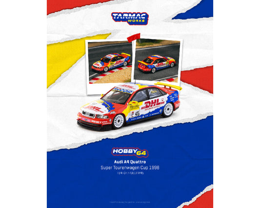*PREORDER* Tarmac Works 1:64 Audi A4 Quattro Super Tourenwagen Cup 1998 Frank Biela