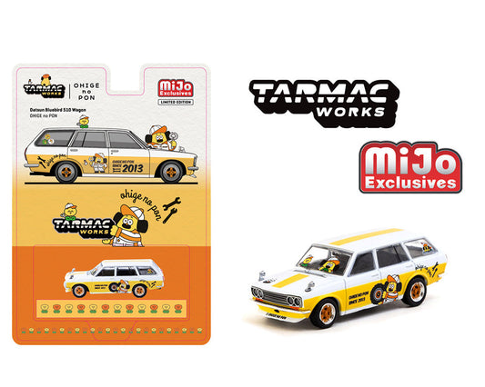 *PREORDER* Tarmac Works 1:64 Datsun Bluebird 510 Wagon OHIGE no PON in White
