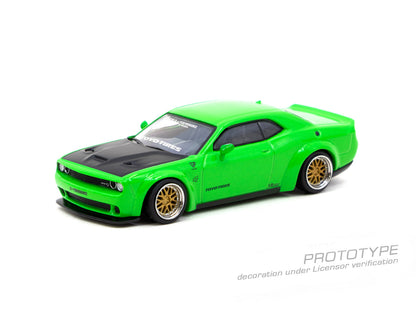 Tarmac Works 1:64 Dodge Challenger SRT Hellcat LB WORKS in Green Metallic