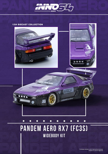 INNO64 1:64 Mazda RX-7 (FC3S) "PANDEM ROCKET BUNNY" in Purple